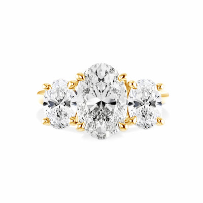 The Grace Ring - Oval Lab-Grown Diamond Trilogy with Hidden Halos