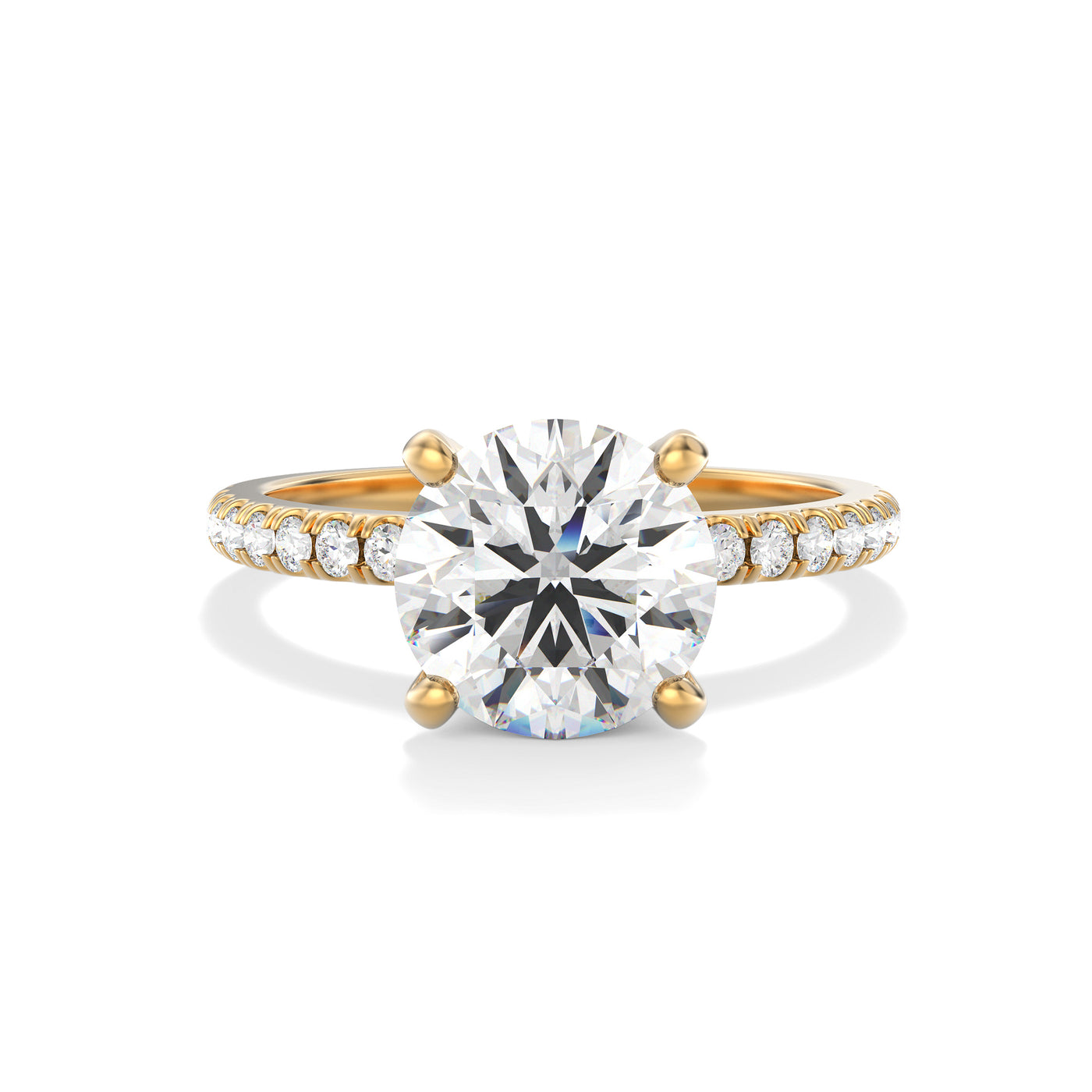 The Aurora Ring - Lab Grown Diamond with Hidden Halo and Diamond Band