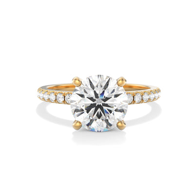 The Aurora Ring - Lab Grown Diamond with Hidden Halo and Diamond Band