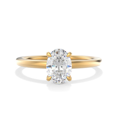 The Venice Ring - Low Set Round Solitaire - Lab Grown Diamond