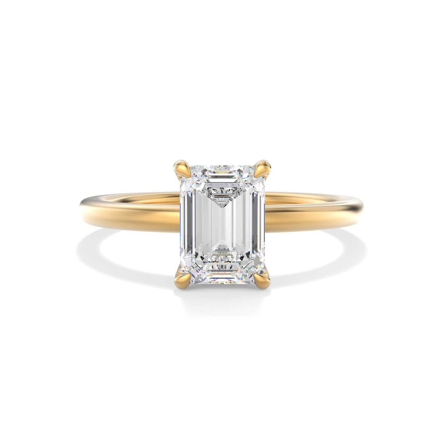 The Venice Ring - Low Set Round Solitaire - Lab Grown Diamond