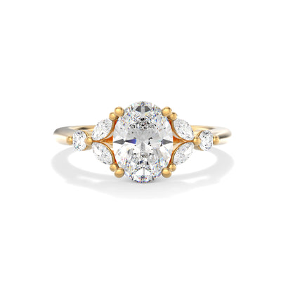 Oval Lab Grown Diamond Engagement Ring - Violet