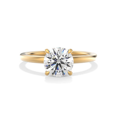 The Siena Ring - Hidden Halo Round Solitaire - Lab Grown Diamond