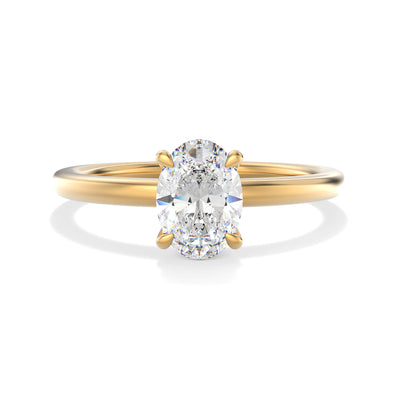 Oval Lab Grown Diamond Solitaire Engagement Ring - Venice