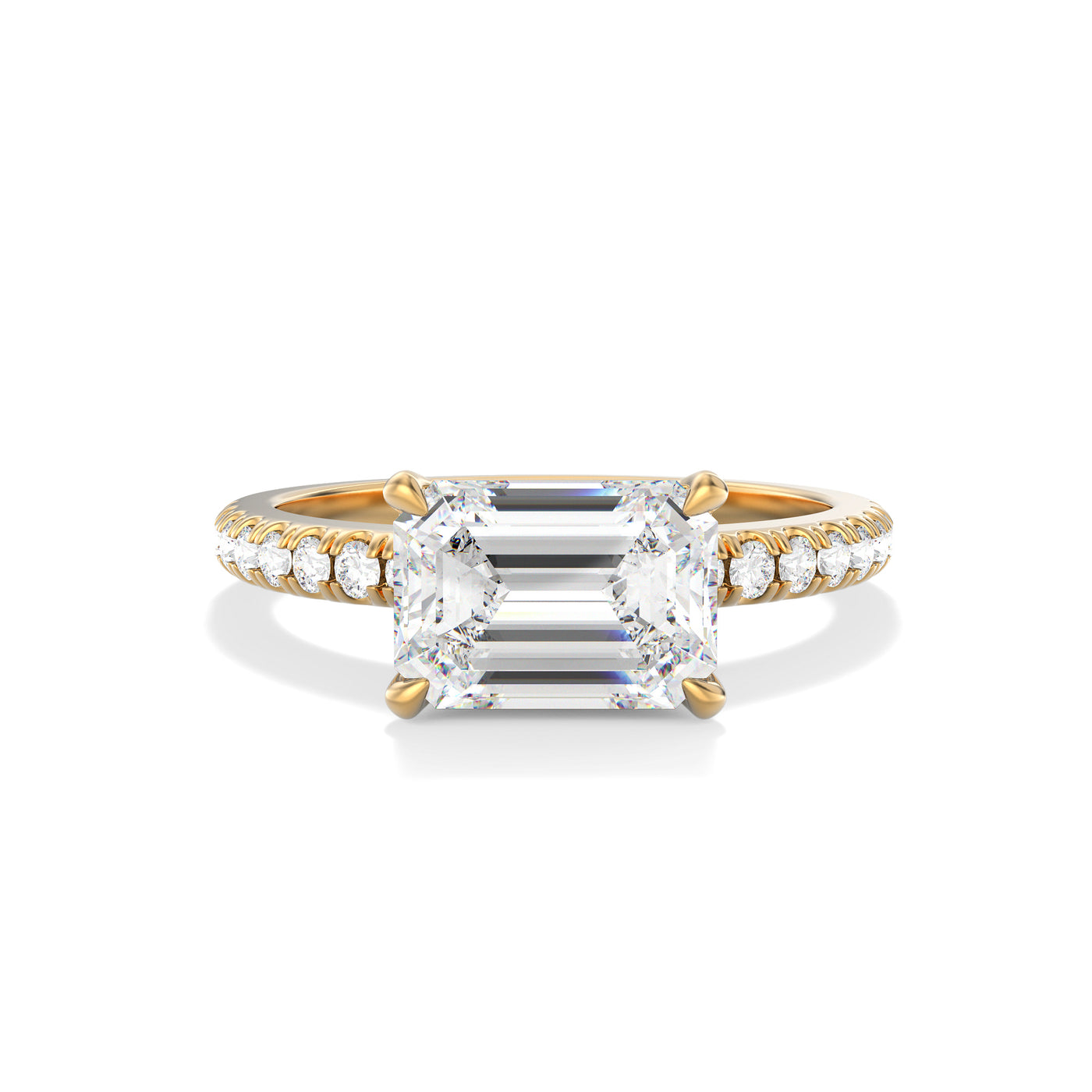 Emerald cut Lab Grown Diamond Engagement Ring- Jessica