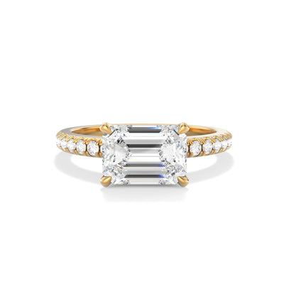 Emerald cut Lab Grown Diamond Engagement Ring- Jessica
