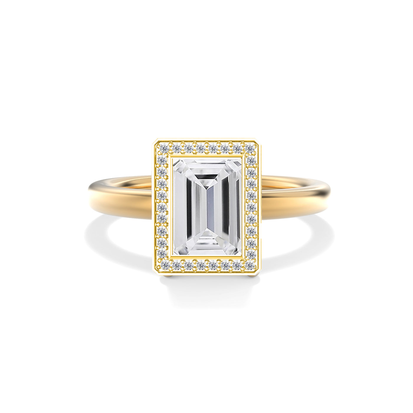 Emerald cut Lab Grown Diamond Engagement Ring - Juliet