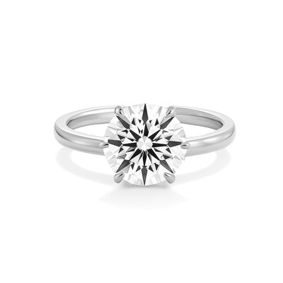 The Phoebe Ring - Hidden Halo 6-Claw Round Solitaire - Lab Grown Diamond