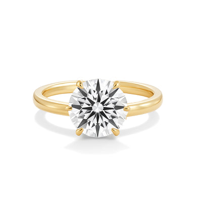 The Phoebe Ring - Hidden Halo 6-Claw Round Solitaire - Lab Grown Diamond