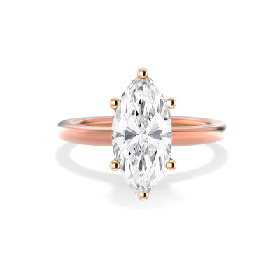 The Aria Ring - 6-Claw Marquise Solitaire
