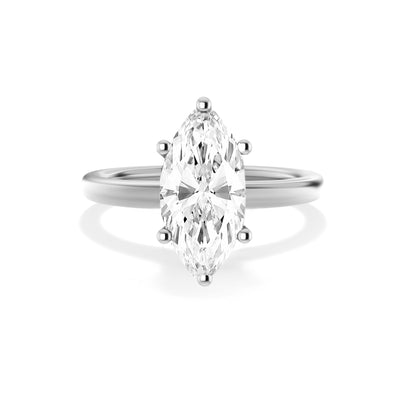 The Aria Ring - 6-Claw Marquise Solitaire