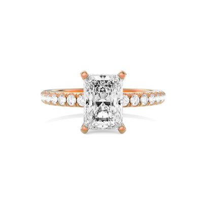 The Ava Ring – Radiant Lab Grown Diamond With Hidden Halo