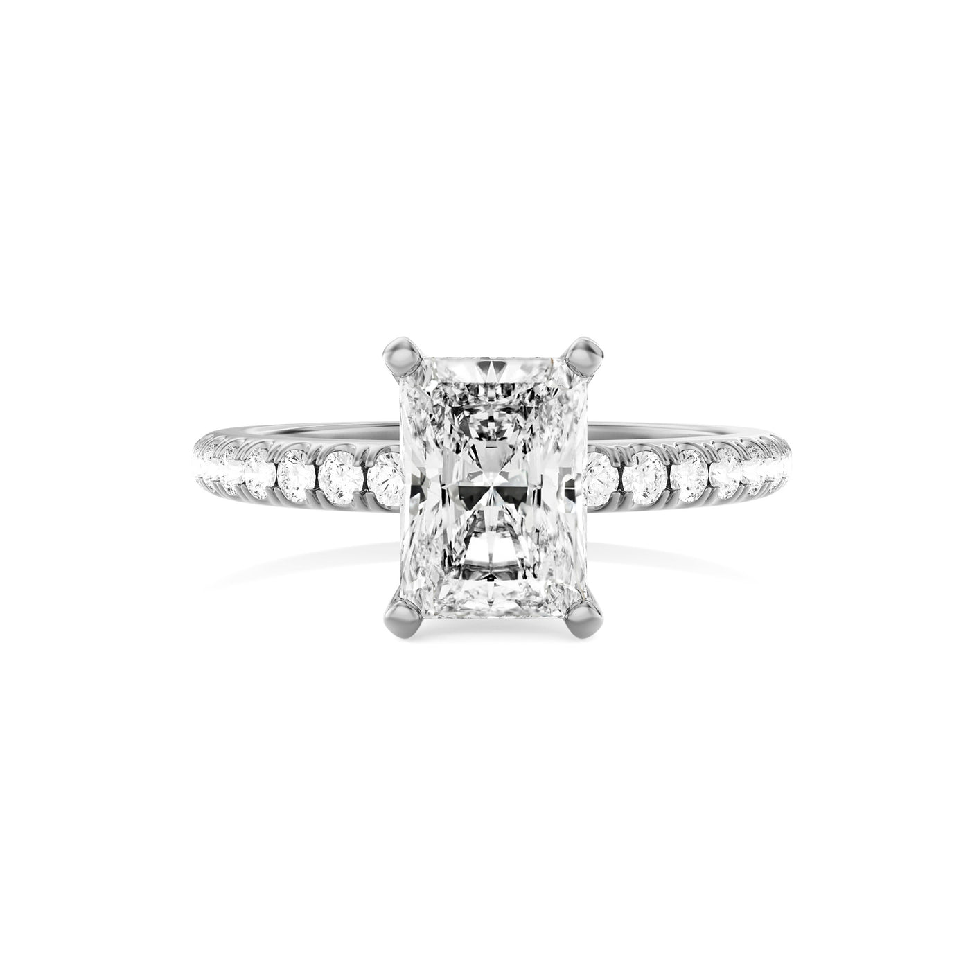 The Ava Ring – Radiant Lab Grown Diamond With Hidden Halo