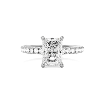 The Ava Ring – Radiant Lab Grown Diamond With Hidden Halo