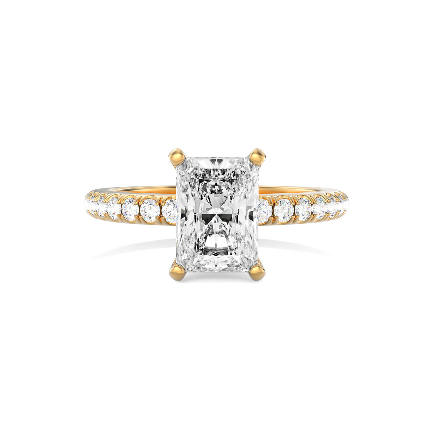 The Ava Ring – Radiant Lab Grown Diamond With Hidden Halo