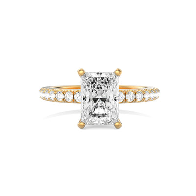 The Ava Ring – Radiant Lab Grown Diamond With Hidden Halo