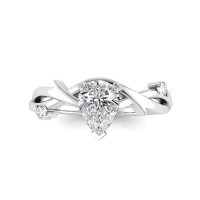 Pear Lab Grown Diamond Engagement Ring - Emily