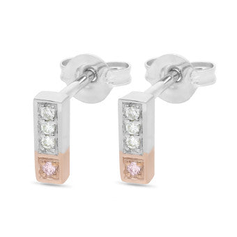 Pink Caviar Diamond Earrings