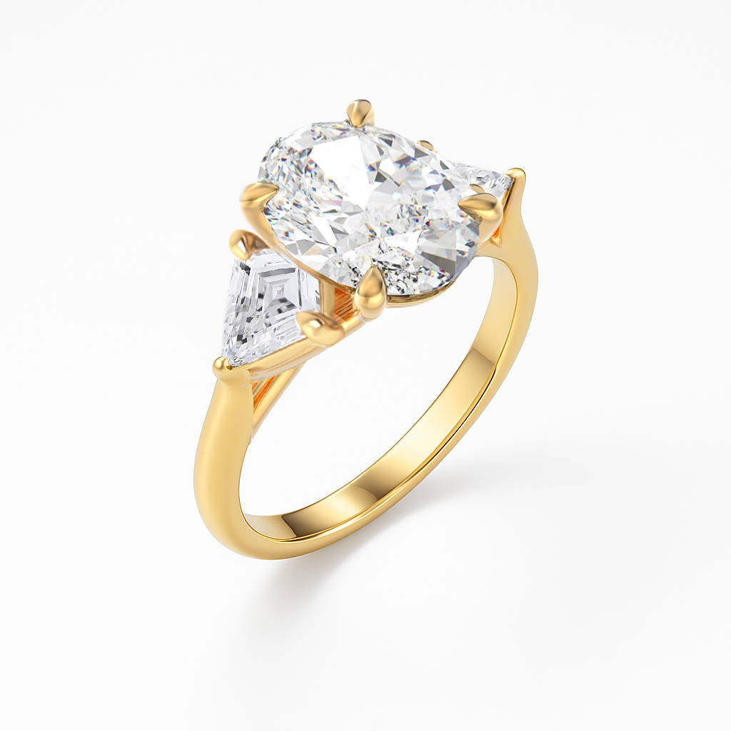The Alice Ring - Trilogy with Kite Side Stones