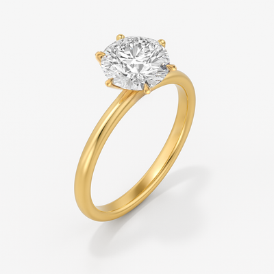 The Stanton Ring - 6-Claw Round Solitaire - Lab Grown Diamond