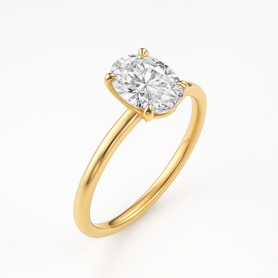 The Venice Ring - Low Set Round Solitaire