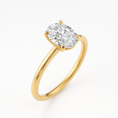 The Venice Ring - Low Set Round Solitaire