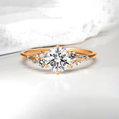 The Maria Ring -  Lab Grown Diamond with Round Brilliant Accents