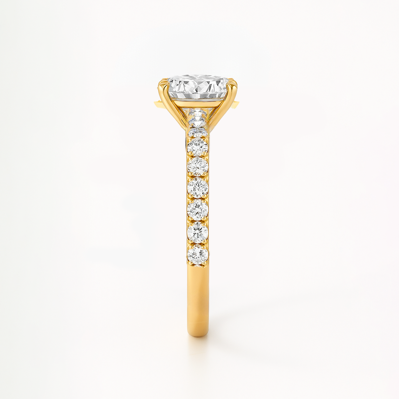 The June Ring - Accented Infinity-Inspired with Fine Pave Band