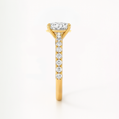 The June Ring - Accented Infinity-Inspired with Fine Pave Band