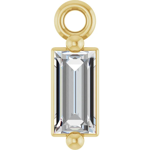 Lab-Grown Diamond Baguette Dangle