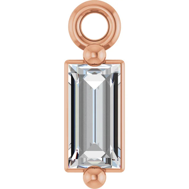 Lab-Grown Diamond Baguette Dangle