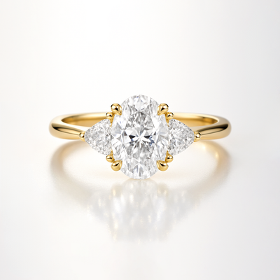 The Alexandra Ring - Pear Lab Grown Diamond Trilogy