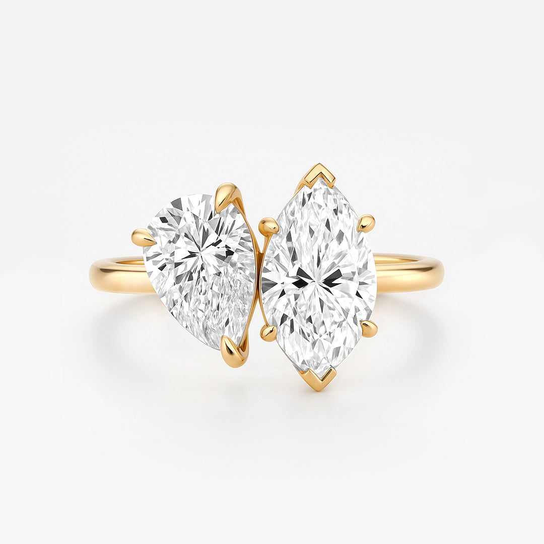 Two Stone Engagement Ring  | Toi et Moi style