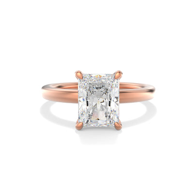 Emerald cut Lab Grown Diamond Solitaire Engagement Ring - Stanton