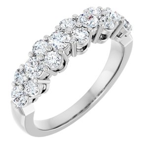 Platinum 1 CTW Natural Diamond Anniversary Band