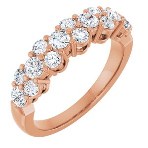 14K Rose 1 CTW Natural Diamond Anniversary Band