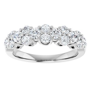 14K White 1 CTW Lab-Grown Diamond Anniversary Band