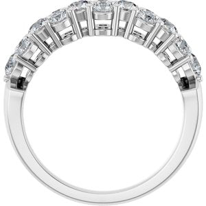 Platinum 1 CTW Natural Diamond Anniversary Band