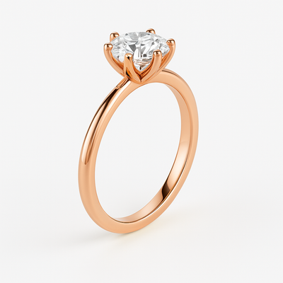 The Daniela Ring – Six-Claw Solitaire with Tulip Basket Setting