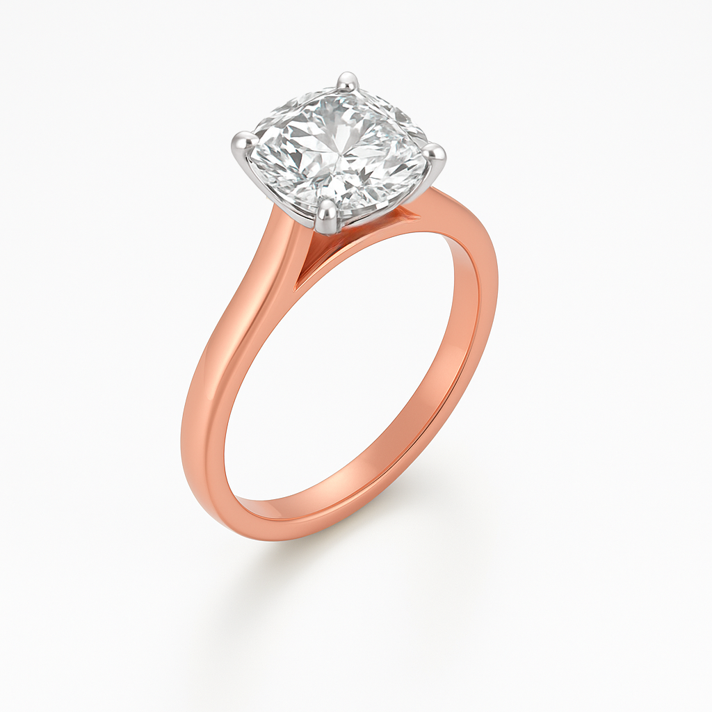 The Zara Ring – Cathedral Set Solitaire with Four-Claw Setting
