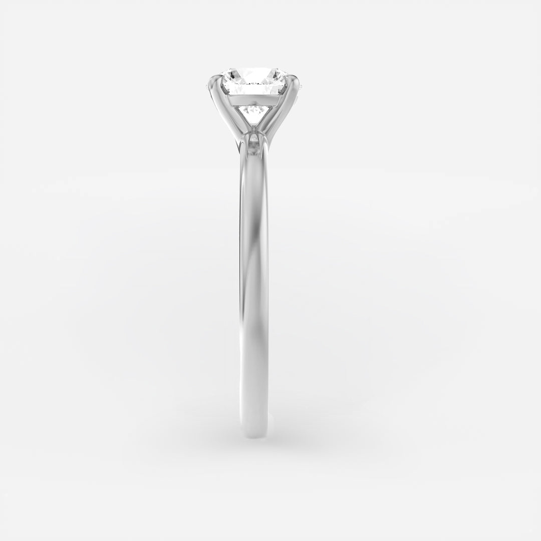 The Venice Ring - Low Set Round Solitaire - Lab Grown Diamond