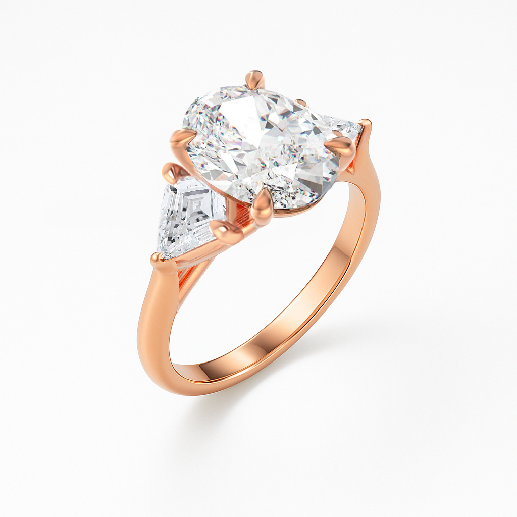 The Alice Ring - Trilogy with Kite Side Stones