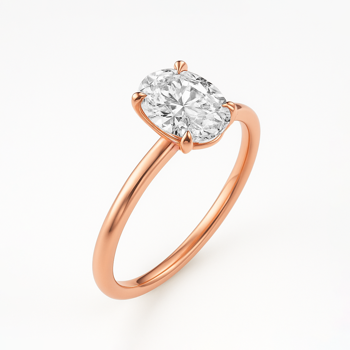 The Venice Ring - Low Set Round Solitaire