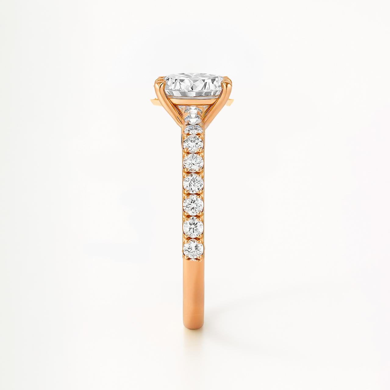 The June Ring - Accented Infinity-Inspired with Fine Pave Band
