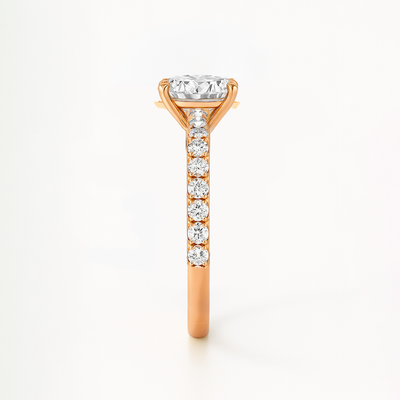 The June Ring - Accented Infinity-Inspired with Fine Pave Band