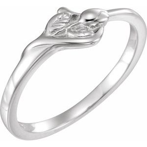 Sterling Silver The Unblossomed Rose® Ring Size M