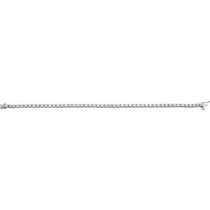 14K Yellow or White Gold 3.5 CTW Natural Diamond Line 18.4cm Bracelet