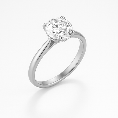 The Ophelia Ring - Cathedral Set with Hidden Halo - Lab Grown Diamond
