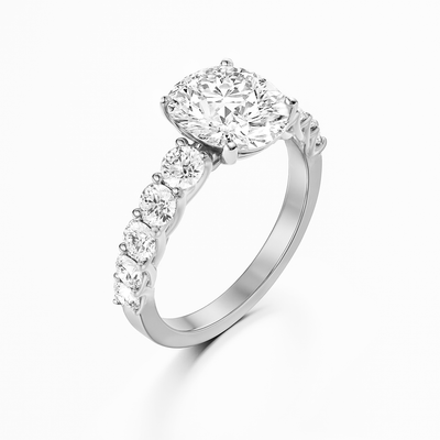 The Paris Ring - Large Diamond Pave Band