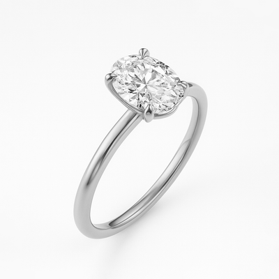 The Venice Ring - Low Set Round Solitaire